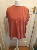Tu 20 Short Sleeve Dark Orange Drop Hem T-shirt