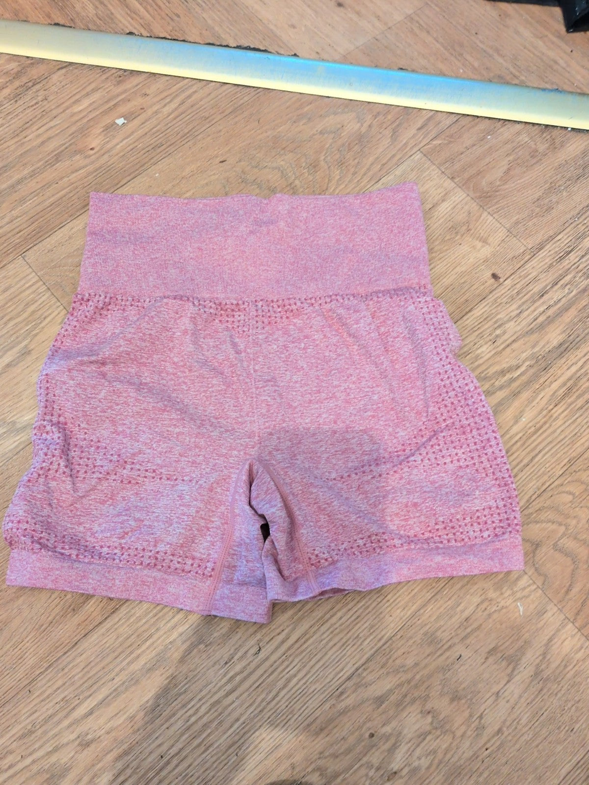 ladies Size Small Pink Elasticated Gym Shorts