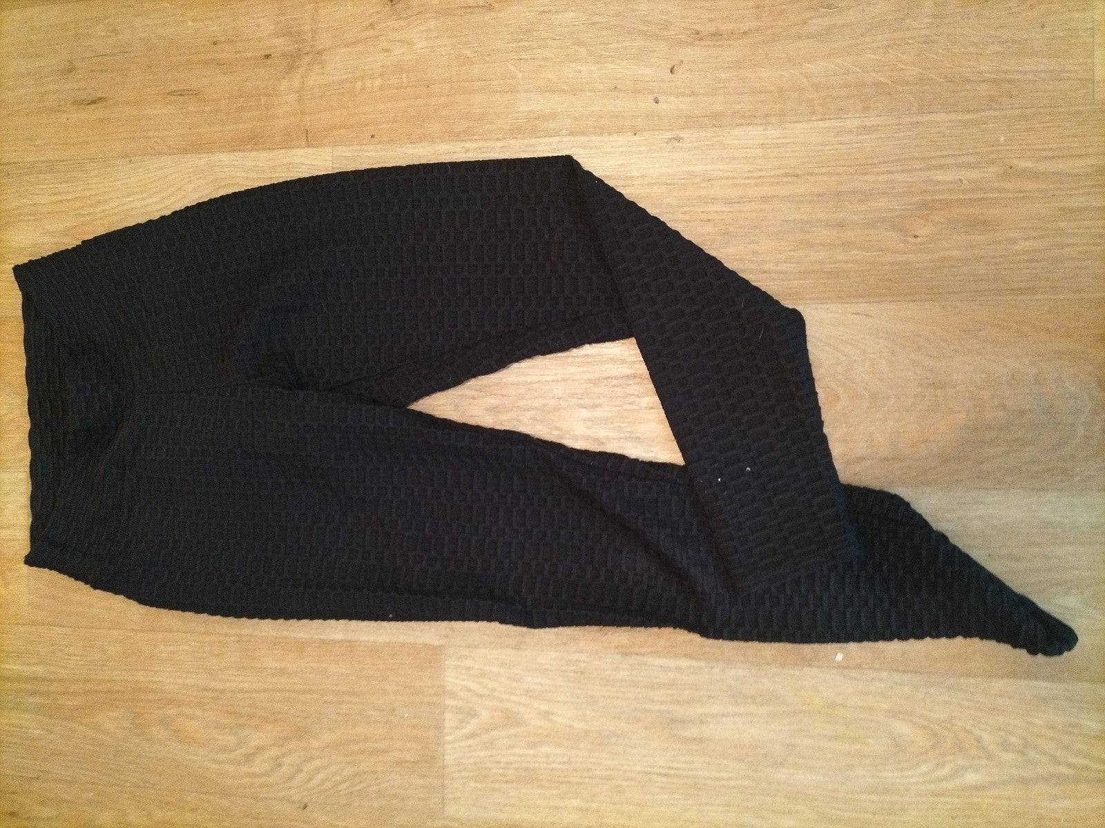 Ladies Size Small Black Raised Detail Textured Leggings