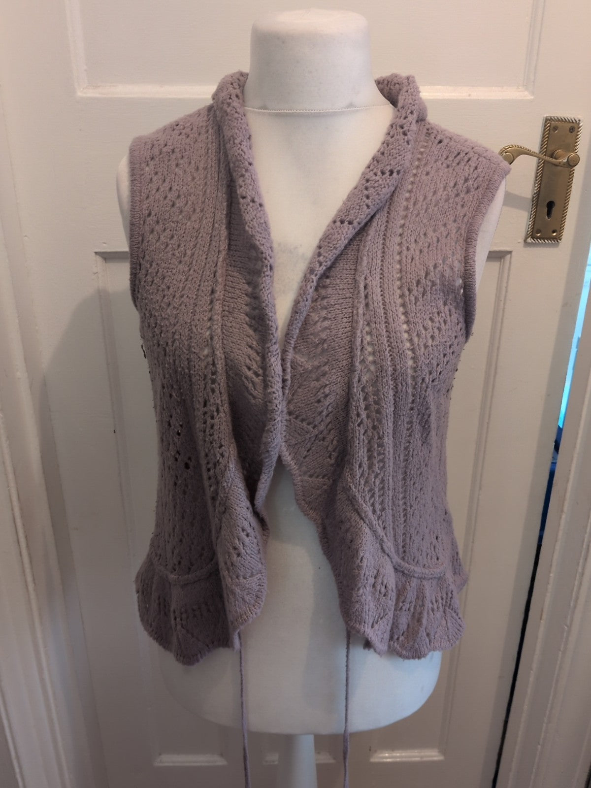 Next 16 Mink Knit Sleeveless Cardigan