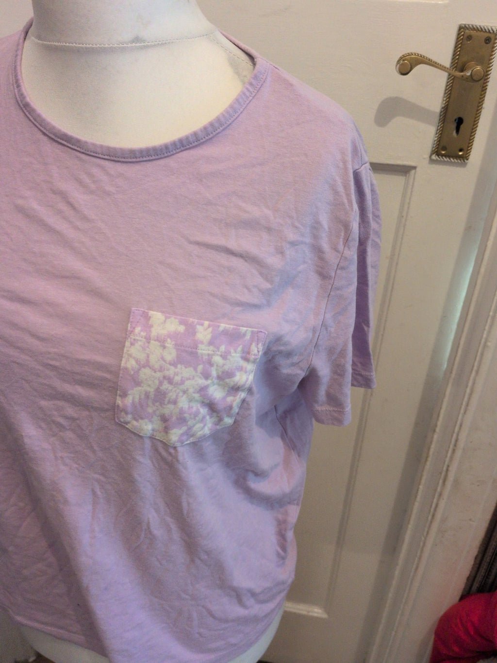 Ladies Tu Size Medium Pale Purple And White Pyjama Set