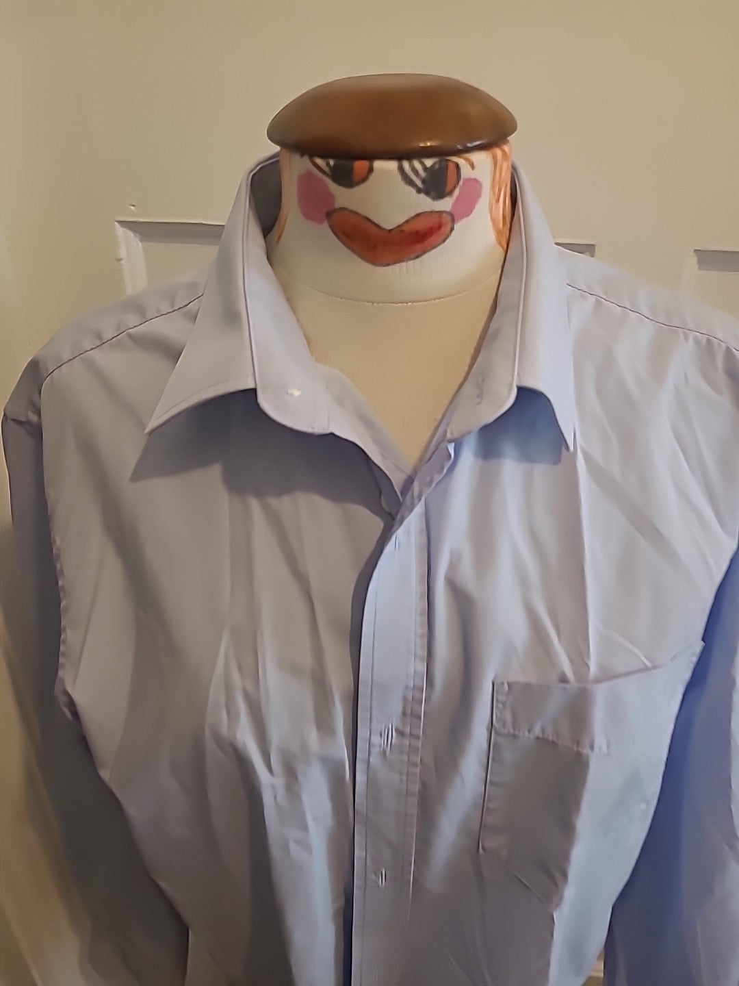 Mens F+F 15.5 Regular Fit Blue Long Sleeve Shirt