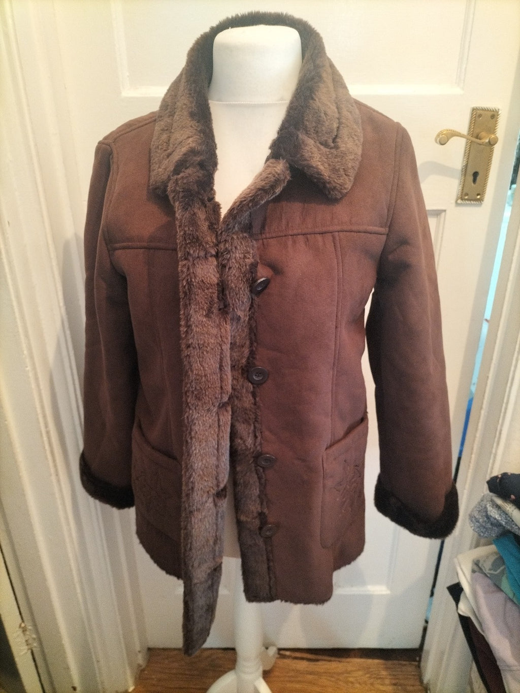 Tulchan Medium Brown Faux Fur Jacket
