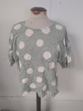 Ladies George Size 20-22 Pale Green Spot Pyjama Top