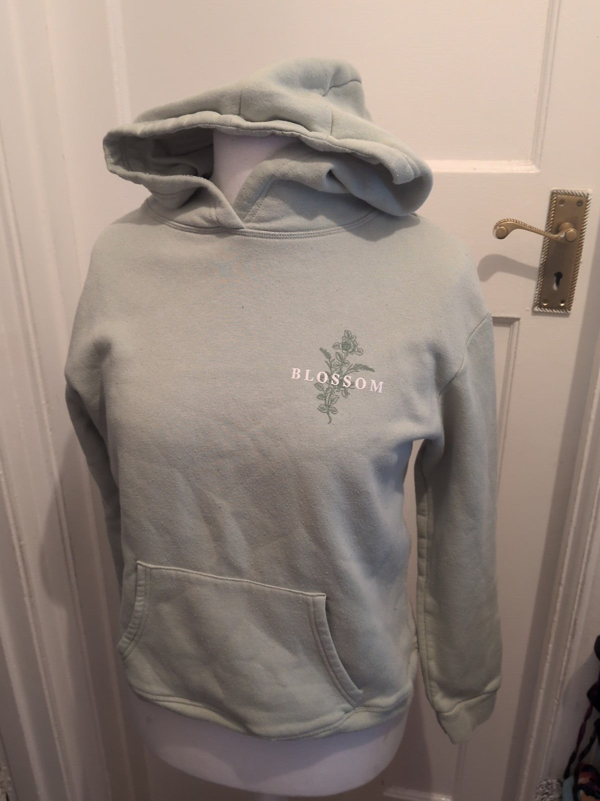 Ladies Primark Size 12-14 Pale Mint Pullover Hoodie