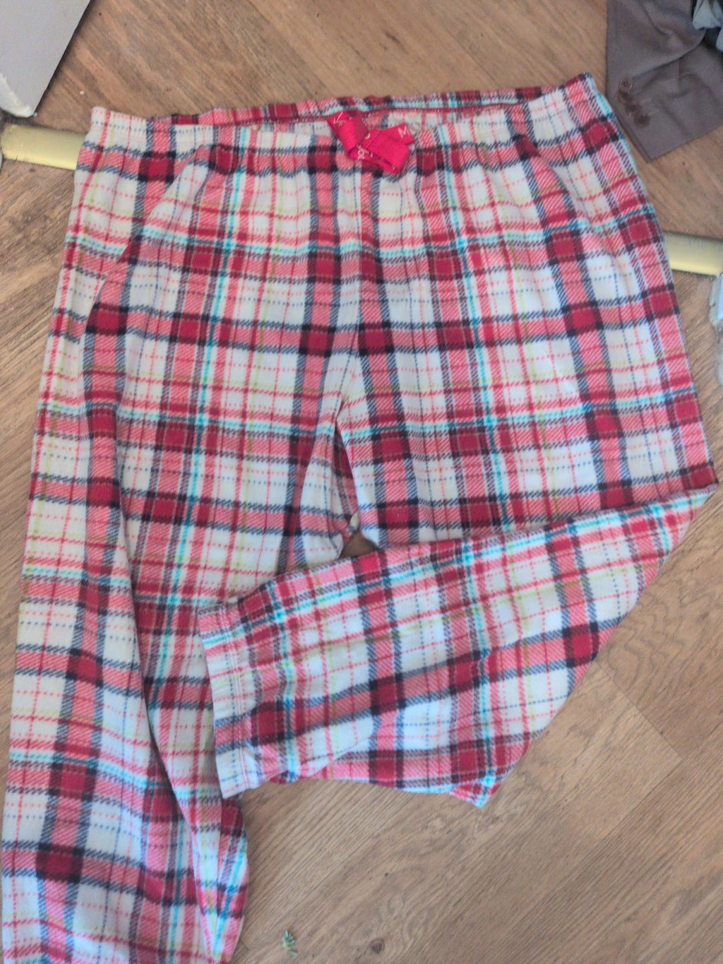 Marks And Spencer 20-22 Red Check Pyjama Bottoms