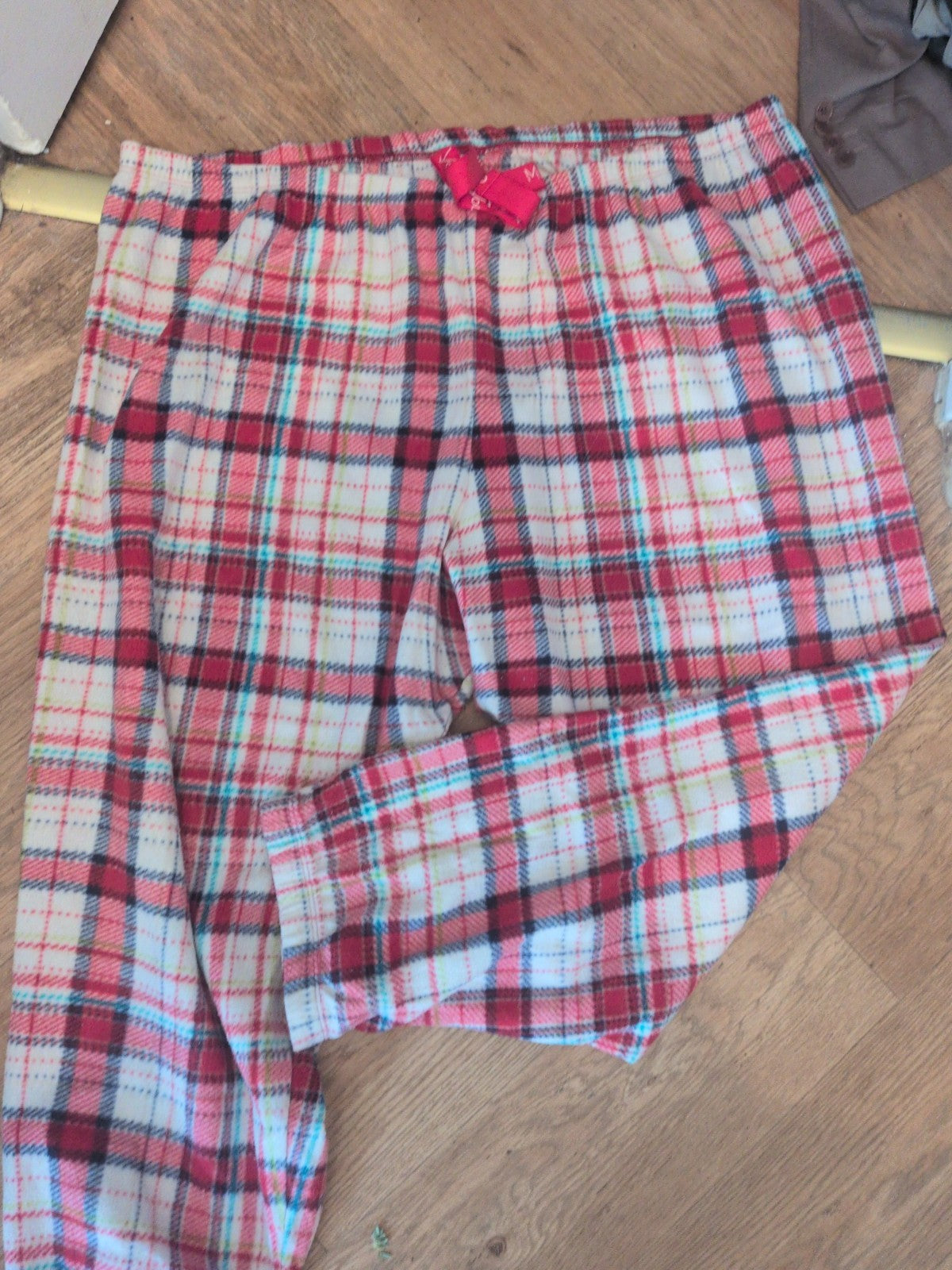 Marks And Spencer 20-22 Red Check Pyjama Bottoms