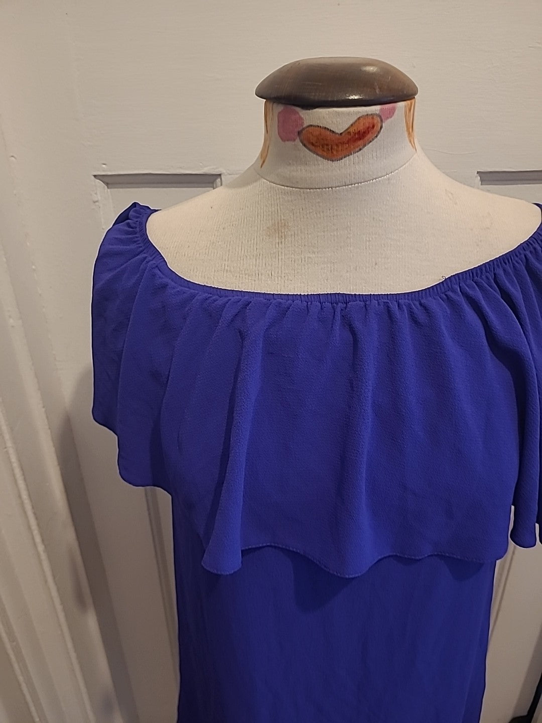 Ladies New Look Size 10 Purple Short Sleeved Dress