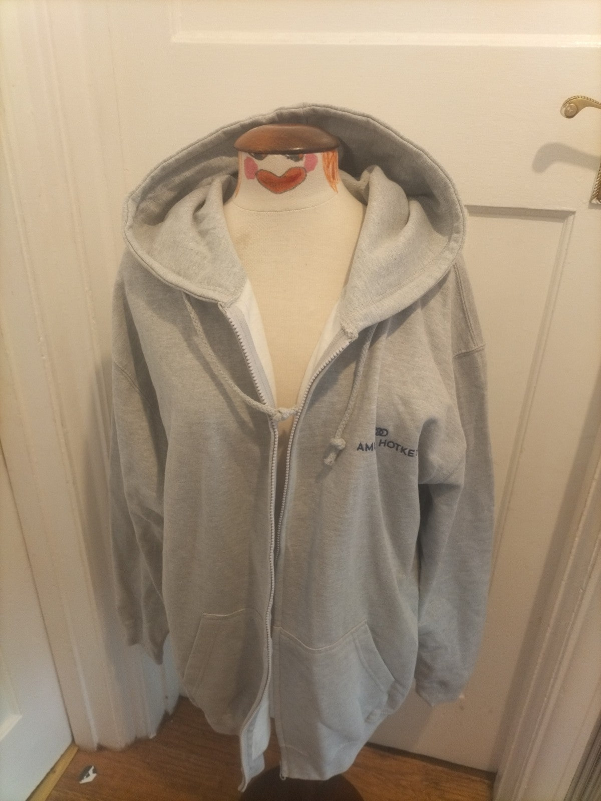 Mens Justhoods Size XL Grey Zip Through Jacket
