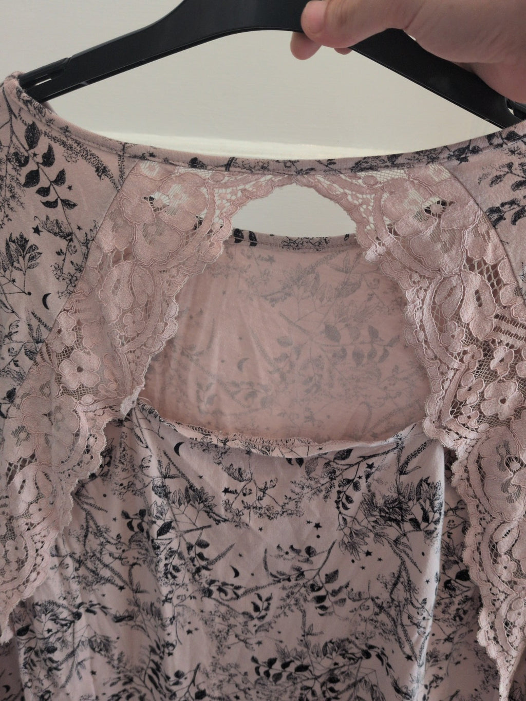 Next 12 Pink Floral Long Sleeve Open Back Frill Hem Blouse