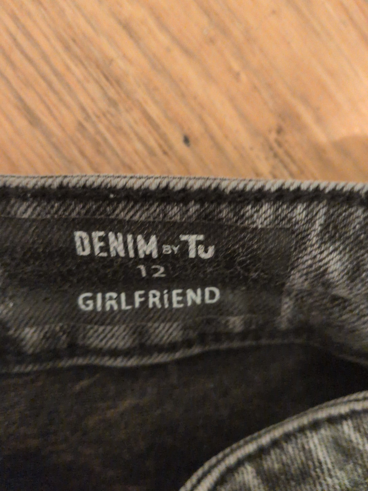 Ladies Denim By TU Size 12 Grey Girlfriend Jeans