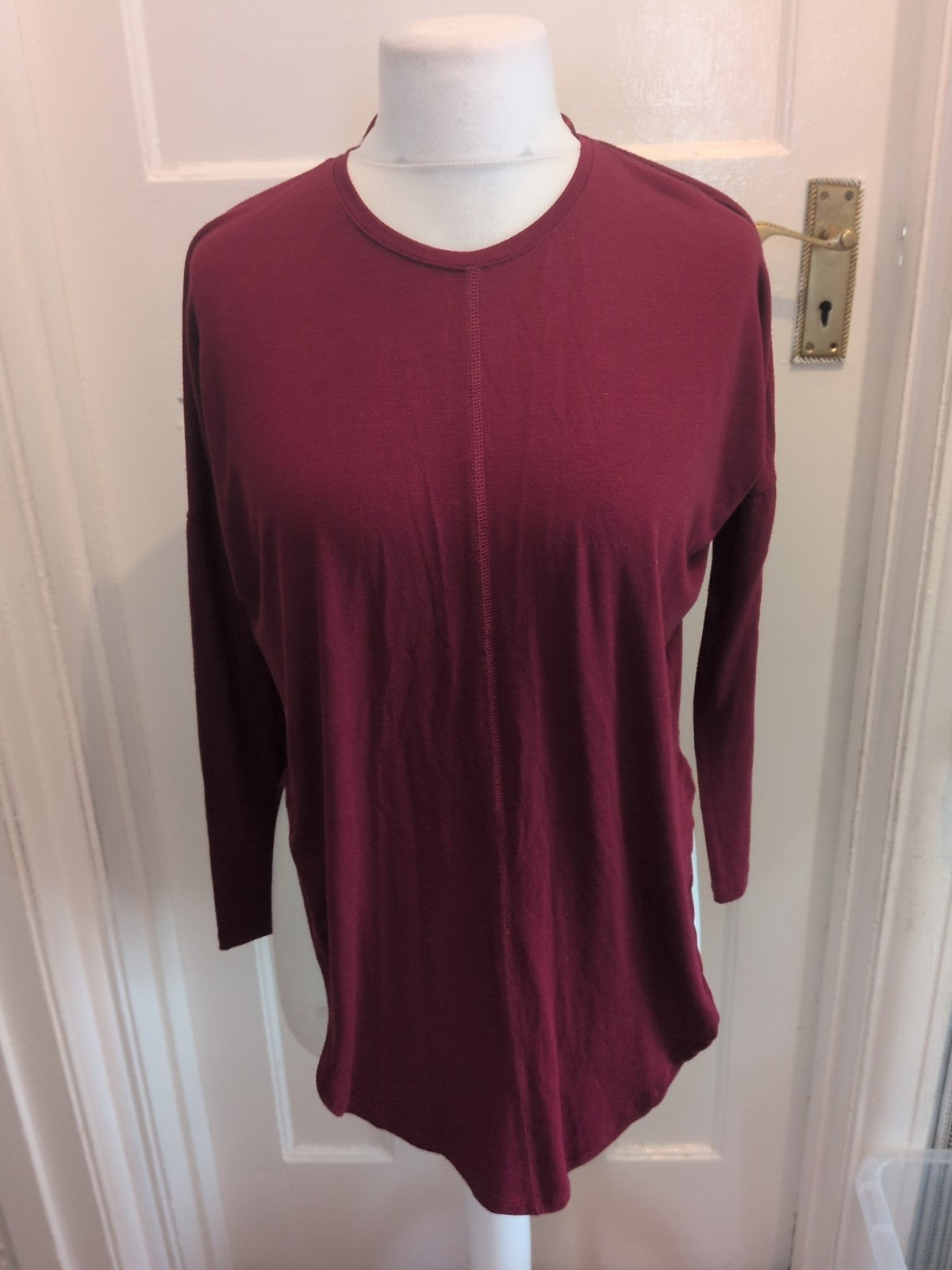 Ladies Primark Size 4 Purple Asymmetric Hem Dress/Oversized Blouse