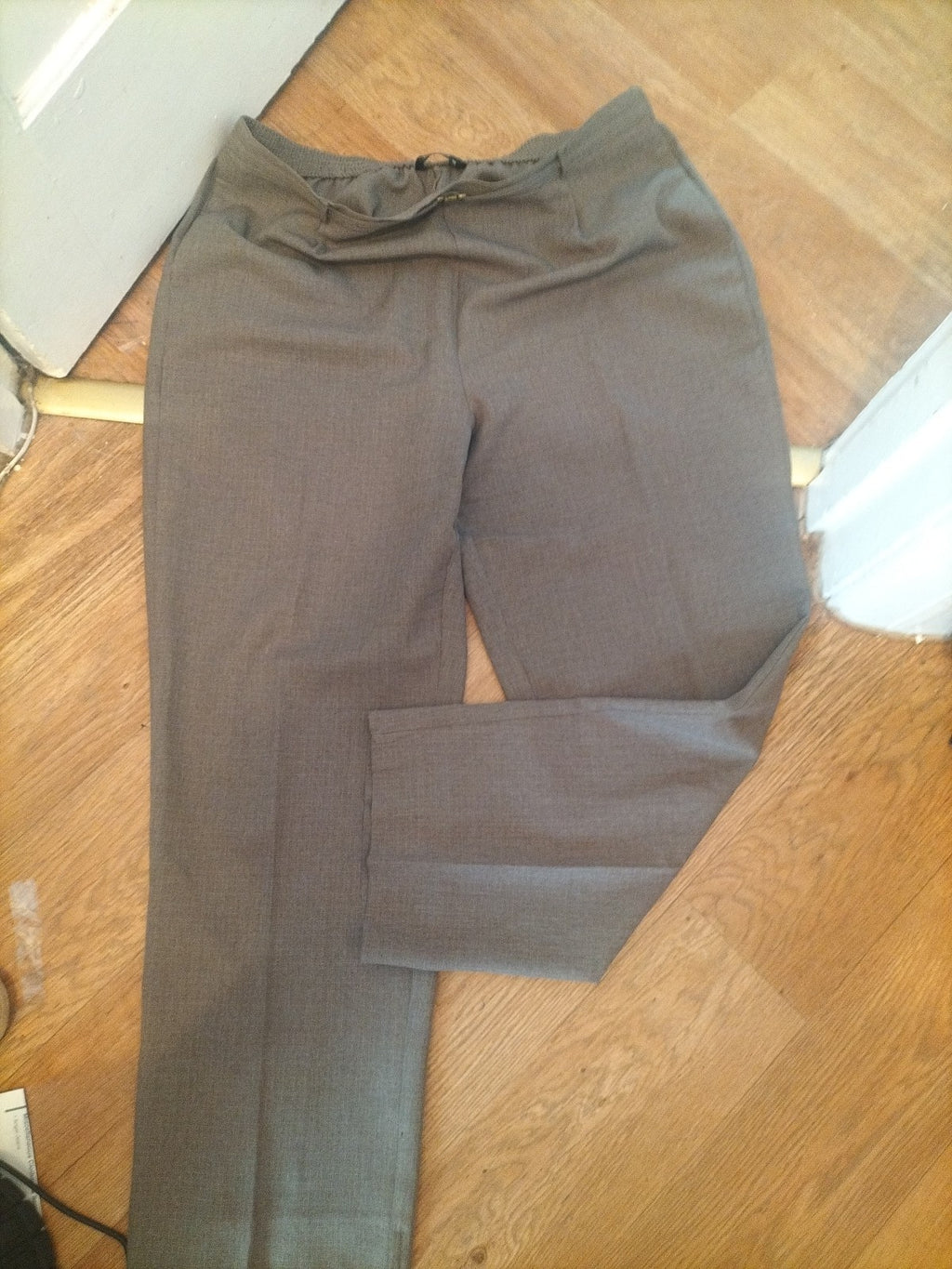 BM 18 Brown Elastic Waist Smart Trousers