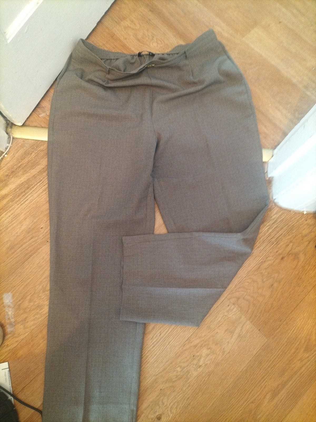BM 18 Brown Elastic Waist Smart Trousers