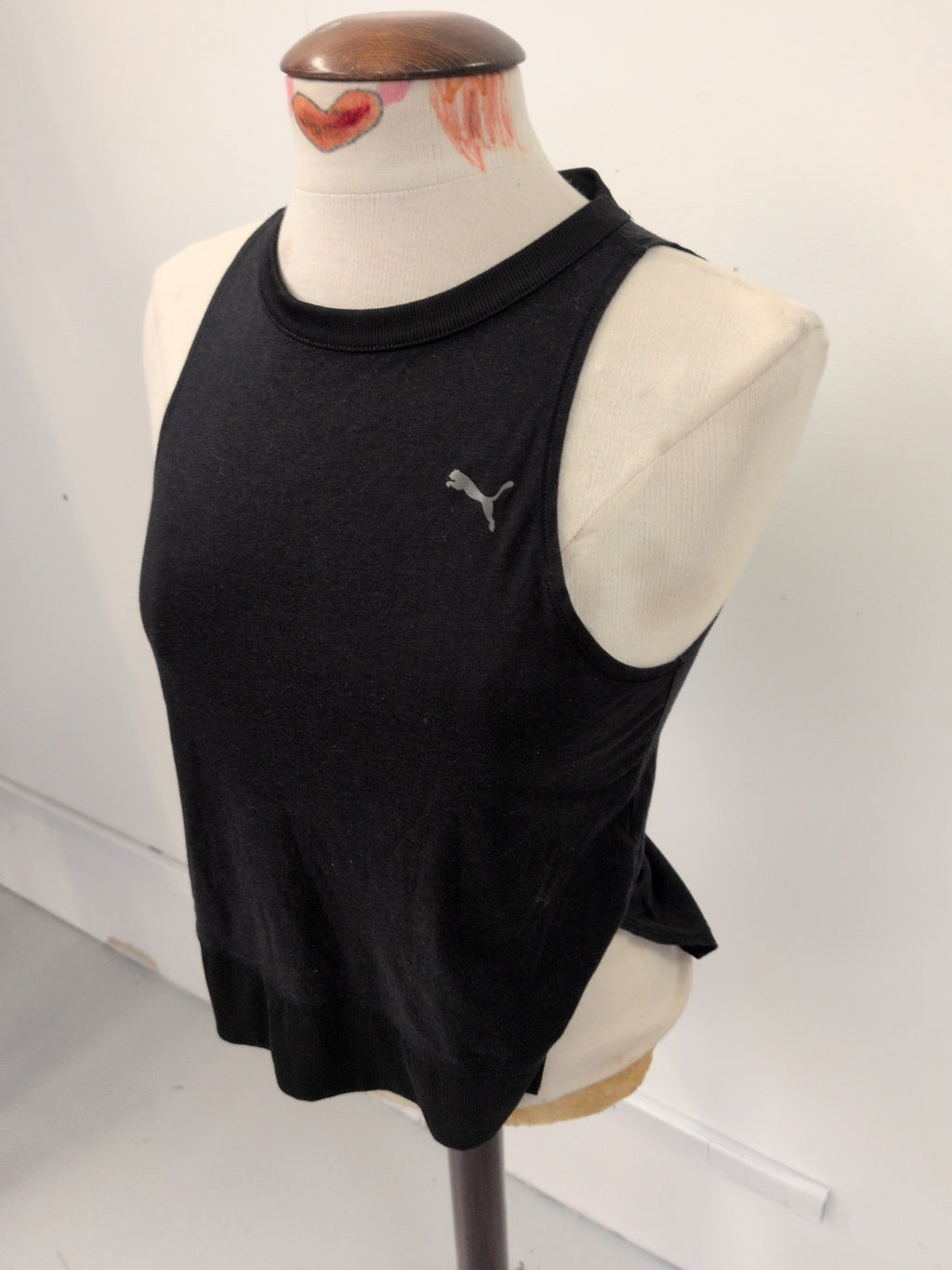 Puma Xs Black Sleeveless Tank Vest Top