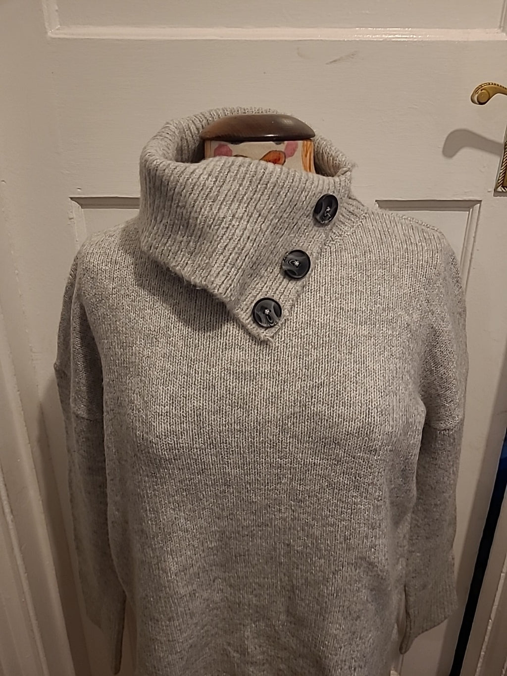 Mens Pep&Co Size Medium Grey High Neck Pullover Jumper
