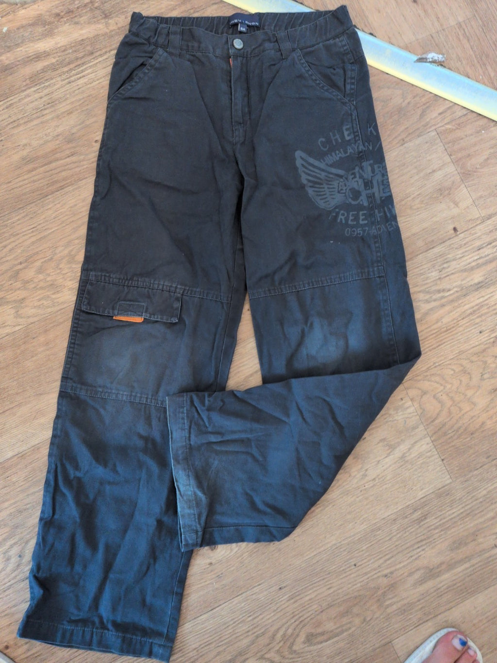 Boys Chevignon Charcoal Elasticated 8 Years Cargo Trousers