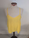 River Island 10 Yellow Sleeveless Cami V Neck