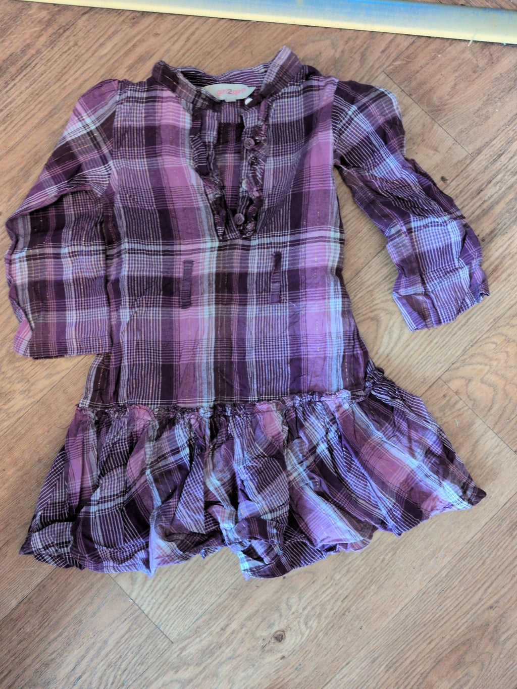 Girl2Girl 4-5 Purple Long Sleeve Dress