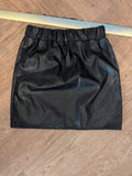 Small Black Short Pleather Skirt