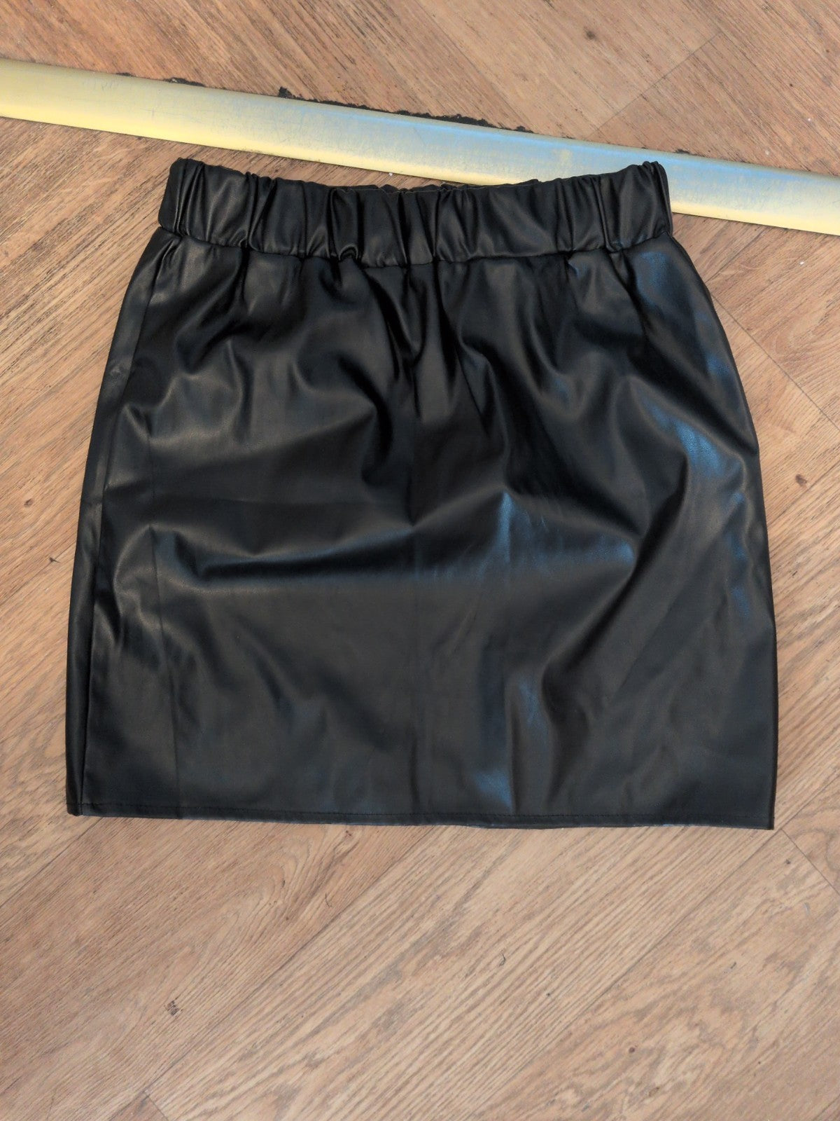 Small Black Short Pleather Skirt