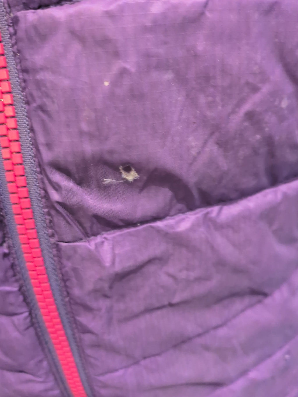 Ladies Rab Size 16 Purple Sleeveless Puffer Jacket