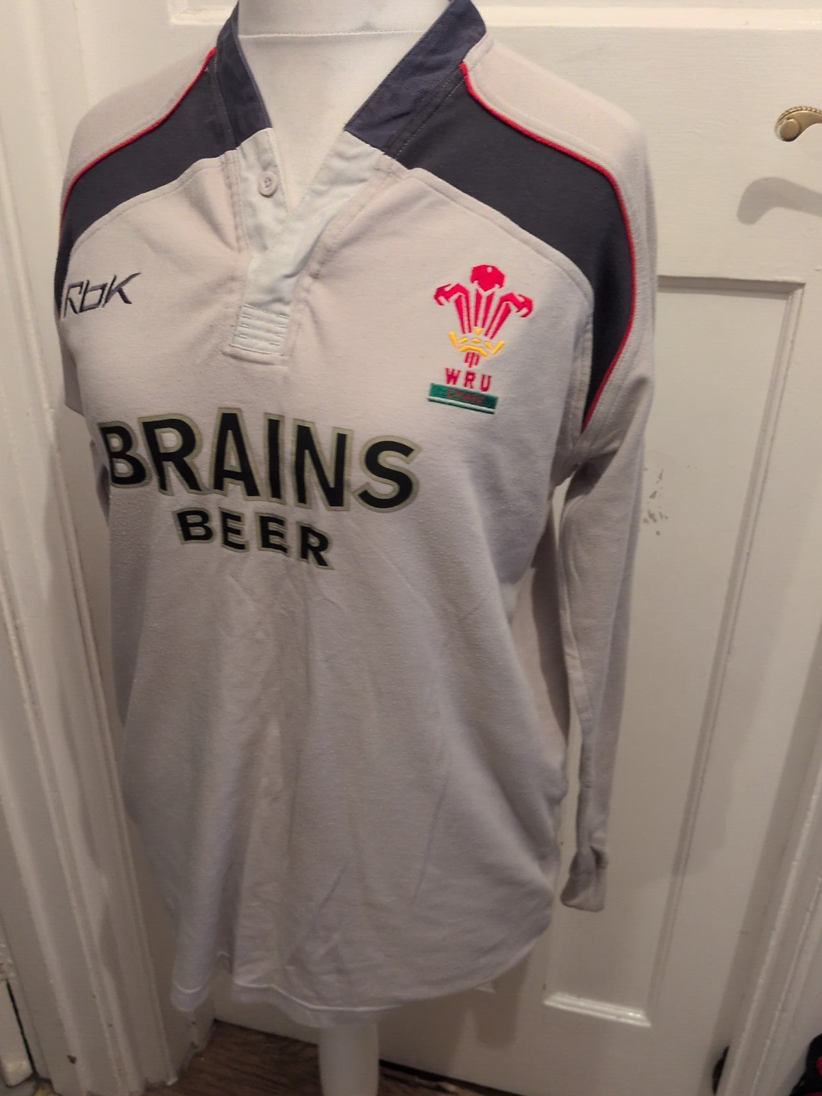 Reebok Medium Cymru Long Sleeve Polo