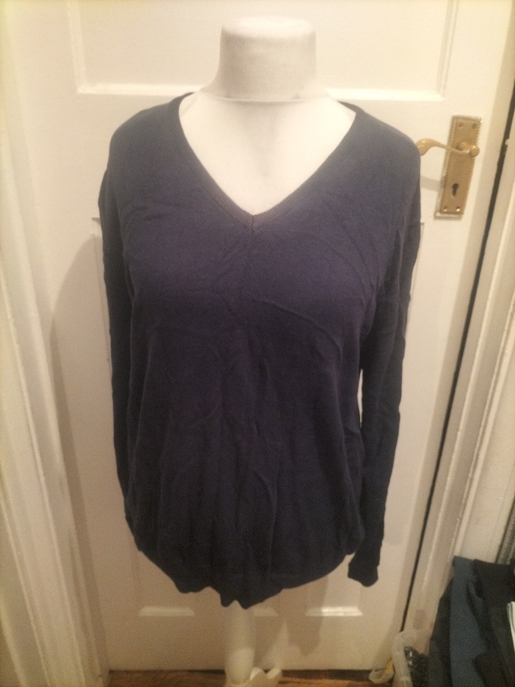 Mens Haworth Size XL Navy V Neck jumper Pullover