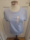 Ladies Marks And Spencer Size Small Ice Blue Short Sleeved Pyjama Top
