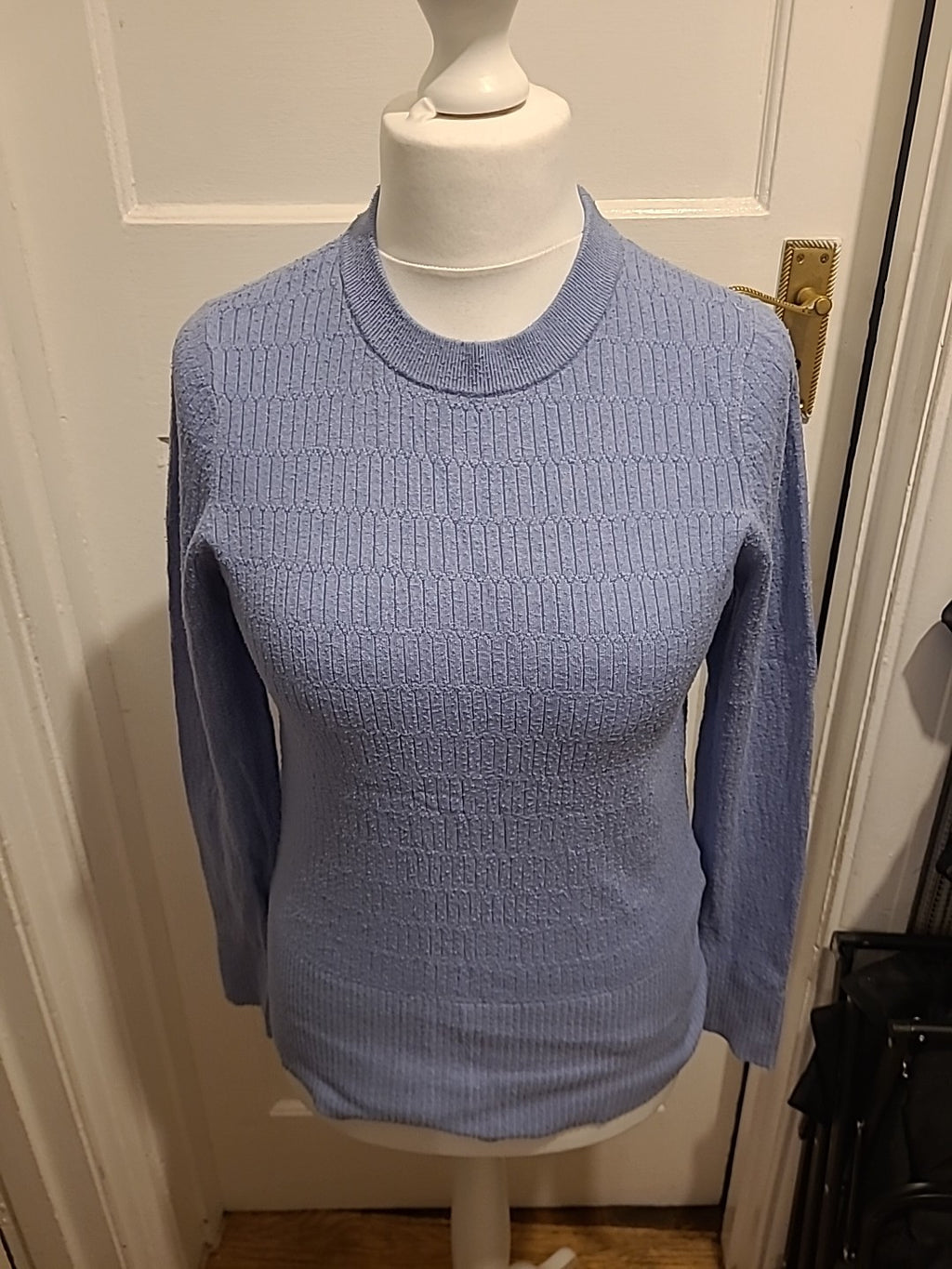 Ladies Marks And Spencer Size 14 Dusty Blue Pullover Jumper