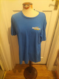 Mens Gildan Size Large Blue Printed Short Sleeved Tshirt