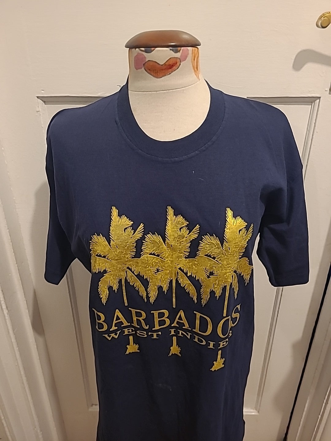 Mens River Bay Size Medium Navy Barbados Tshirt
