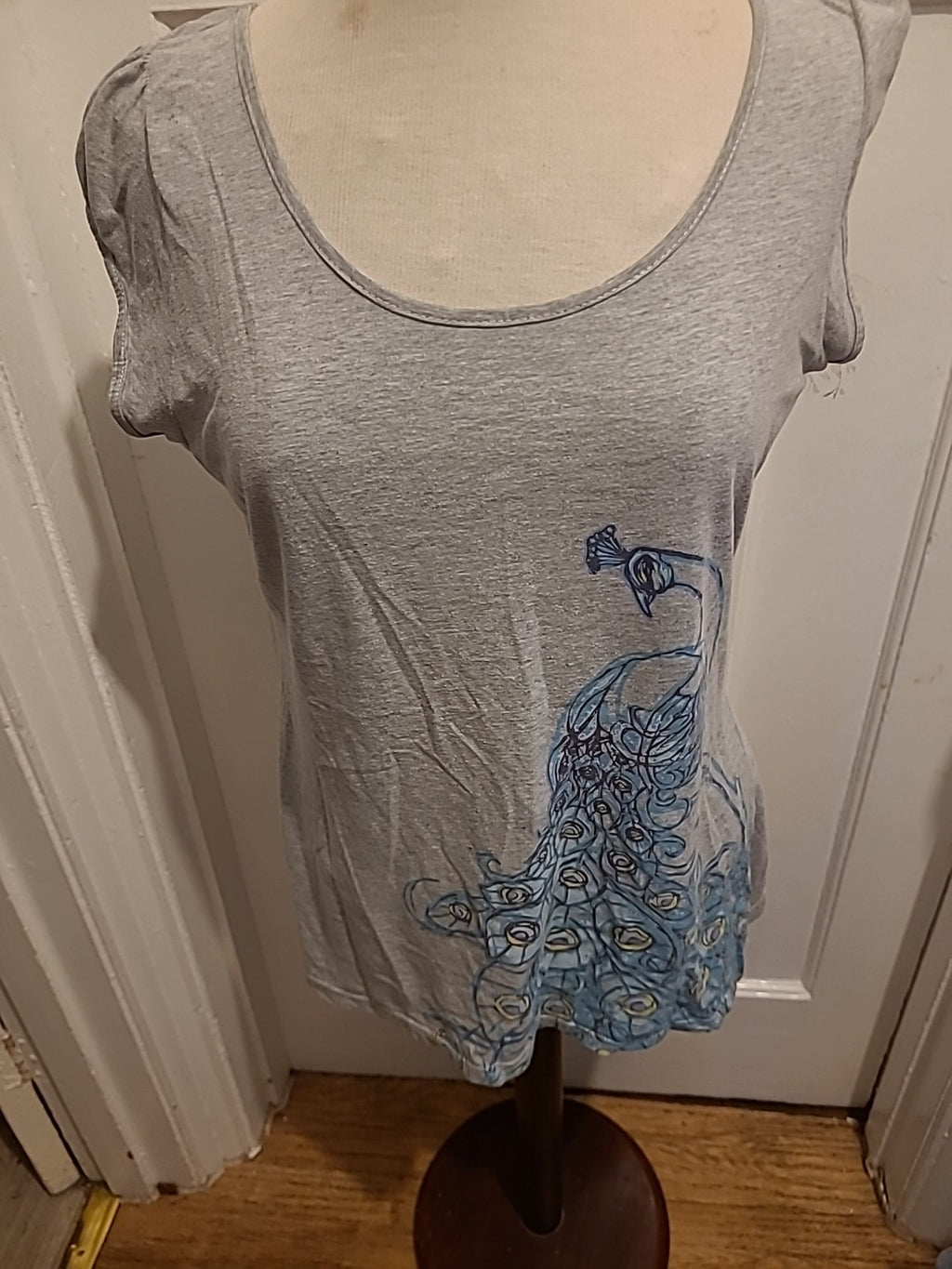 Ladies Peter Storm Size 16 Grey Print Short Sleeved Tshirt