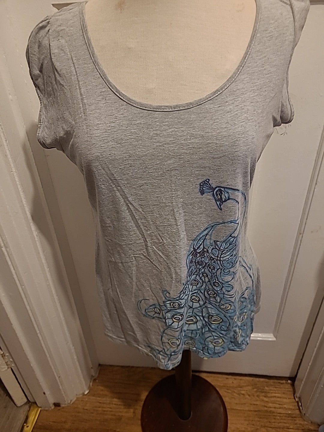 Ladies Peter Storm Size 16 Grey Print Short Sleeved Tshirt