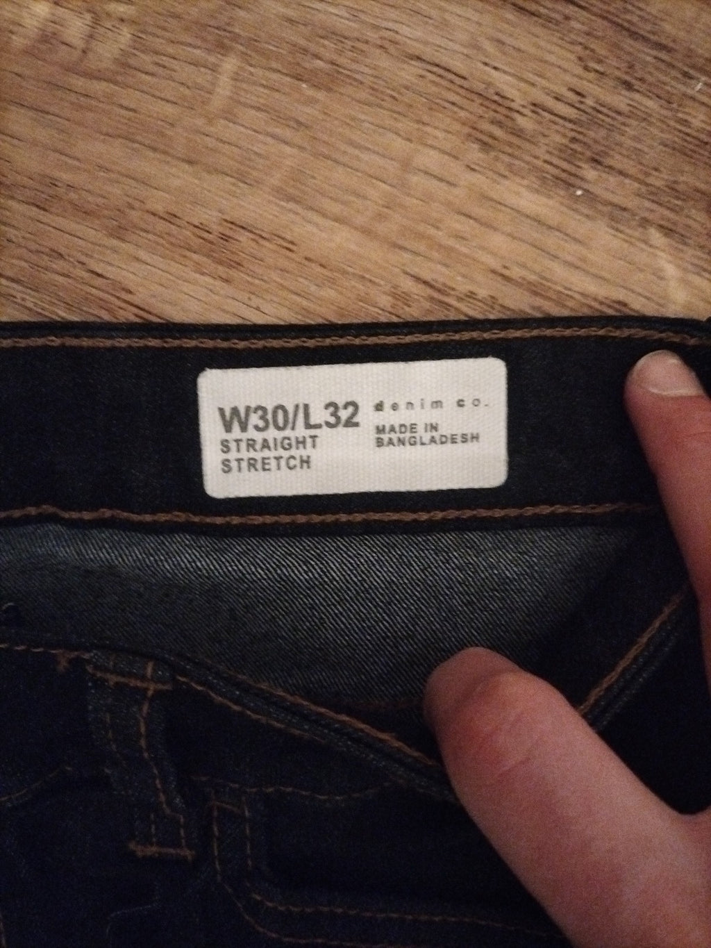 Mens Denim&Co Primark Size 30x32 Dark Blue Straight Stretch Jeans