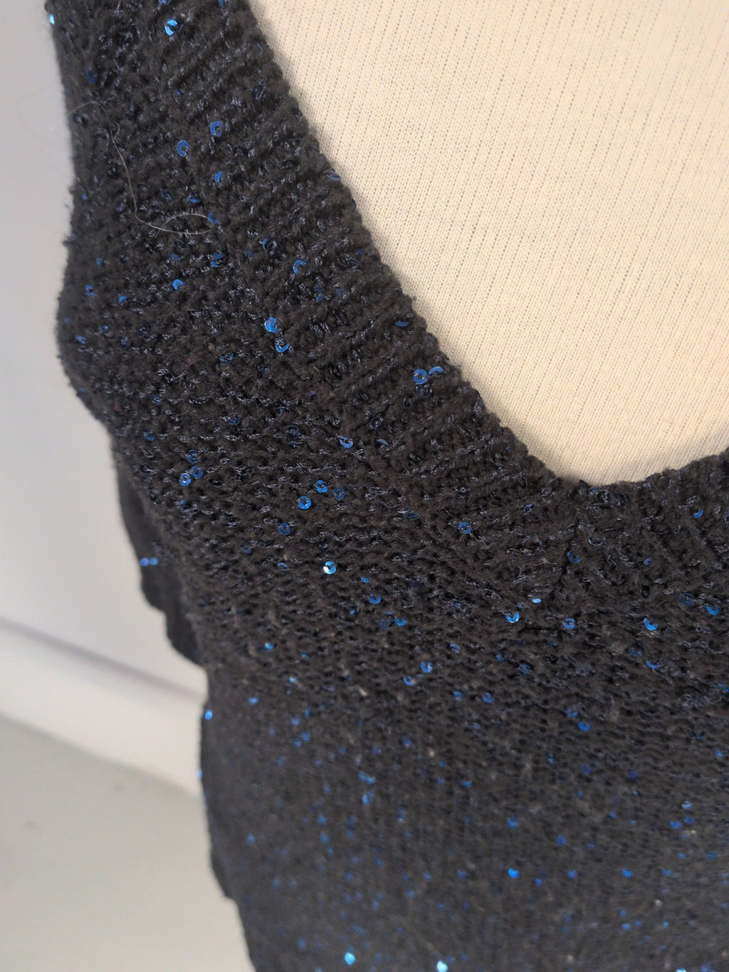 F&F 10 Navy With Blue Sequins Jumper Knit