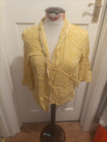Ladies Primark Size 6-8 Yellow White Pyjama Set