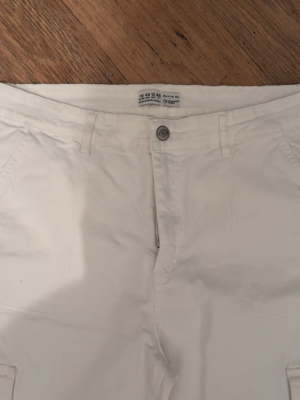 Denim&Co 16 White Cargo Jeans