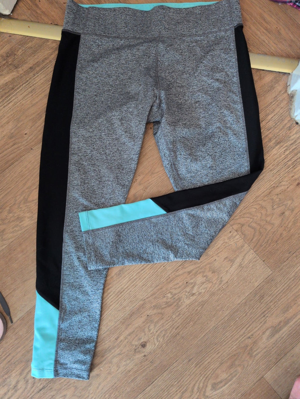 Athletic Works 20 XL Grey Flecked With Black Trim Sports Leggings