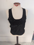 Primark 12 Black Sleeveless Sequin Top