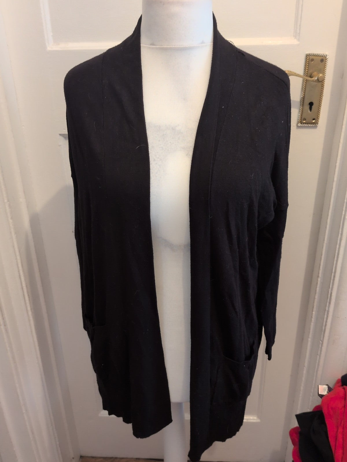 Ladies Primark Size 10 Black Collared Cardigan