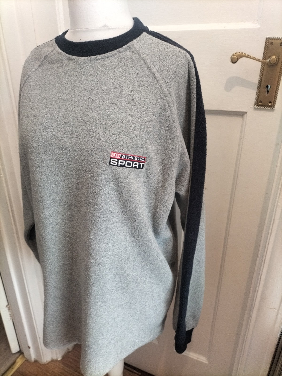 Us Athletic Medium Grey And Navy Pullover Jumper