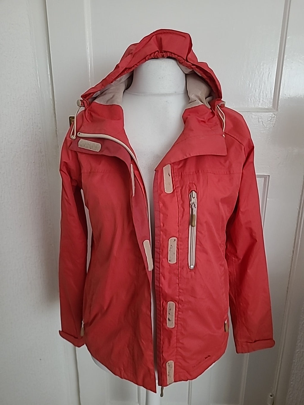 Ladies Trespass Size M Pinky Red Waterproof Coat