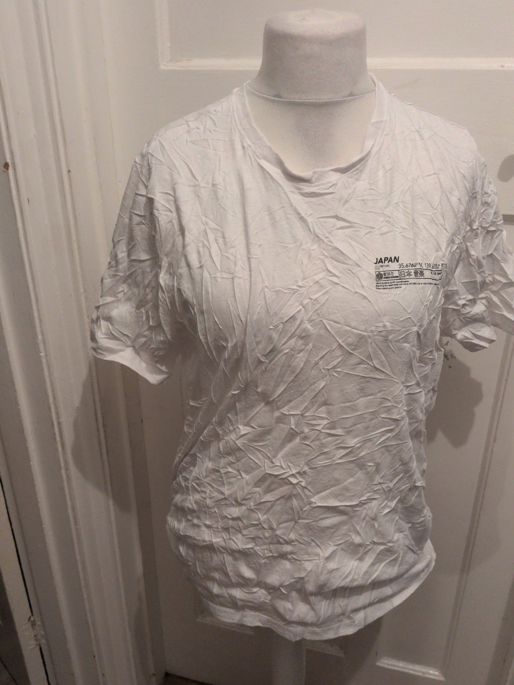 US Athletic XL White Print Short Sleeve T-shirt