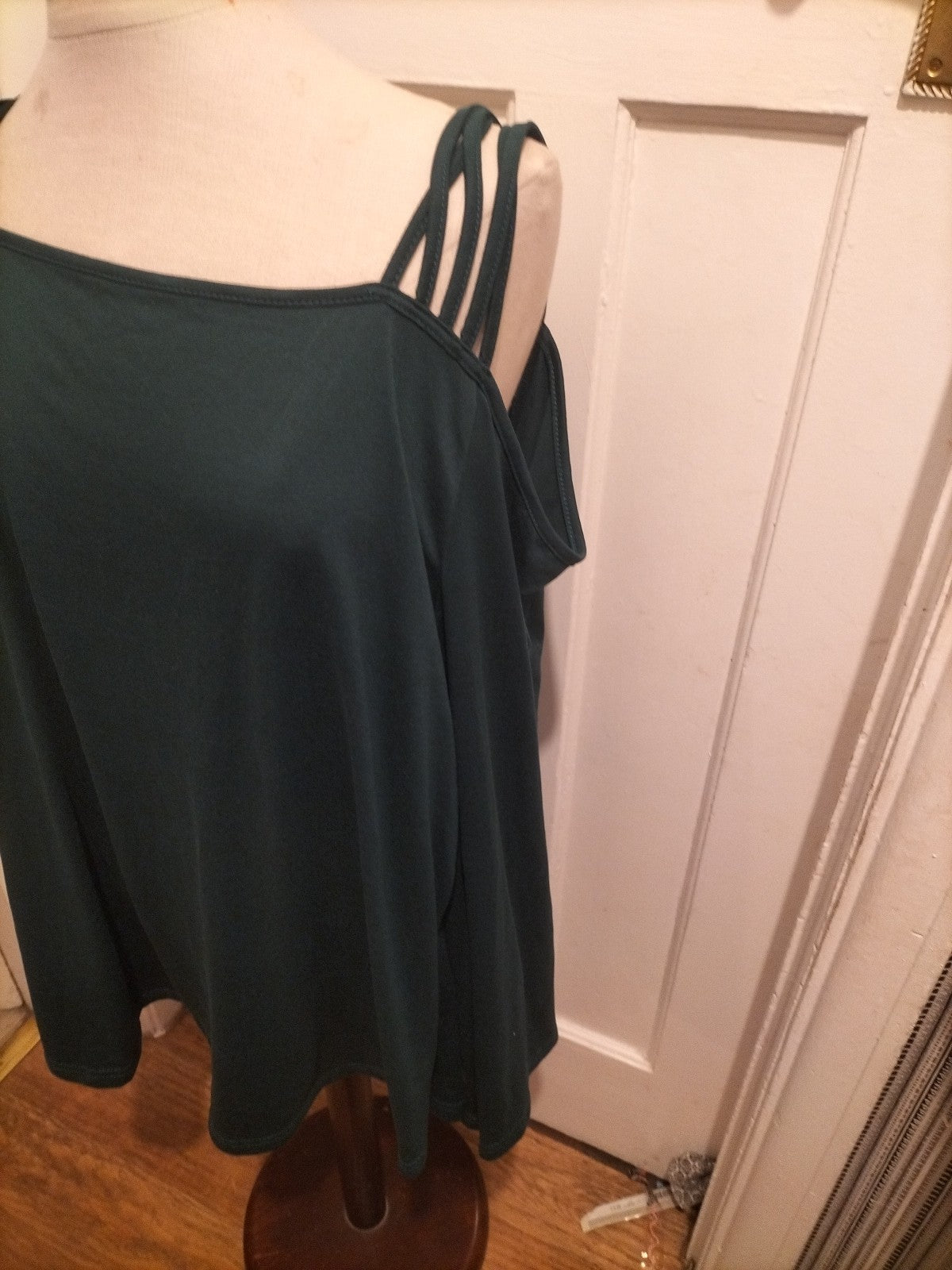 Ladies Shein Size 4XL Dark Green Long Sleeved Blouse