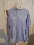 Mens Zara Size Euro 46 Tailored Fit Blue Long Sleeved Shirt