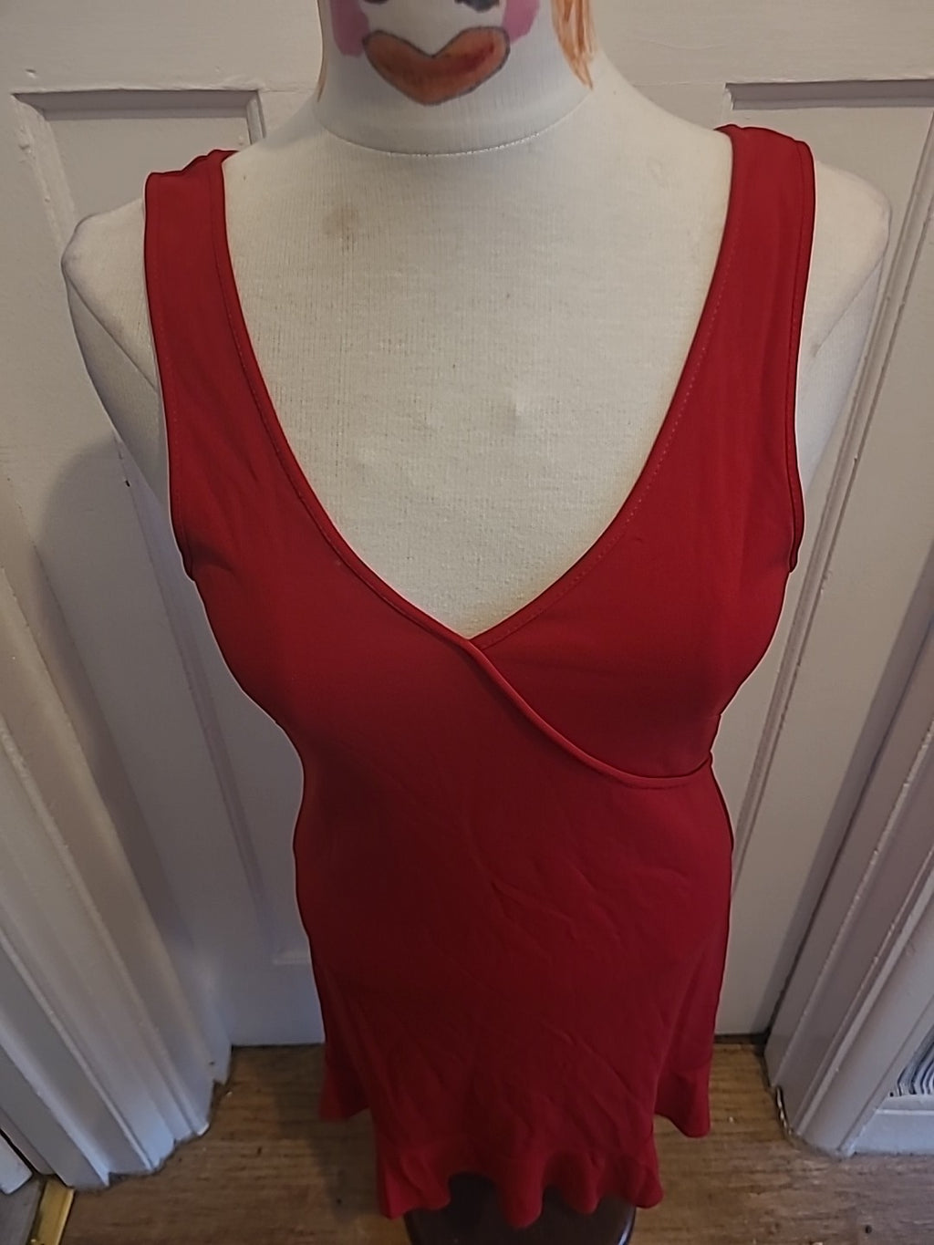 Ladies Next Size 12 Red Sleeveless Dress