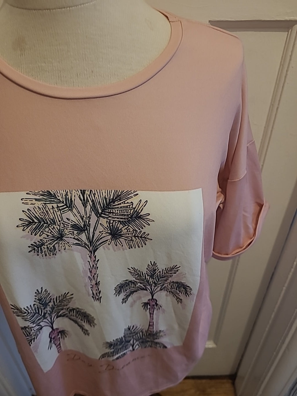 Ladies Day Dreams Size 8-10 Pink Short Sleeved Pyjama Top