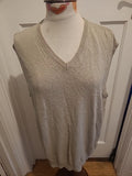 Mens Thomas Nash Size Large Grey Sleeveless Lightweight Pullover Jumper