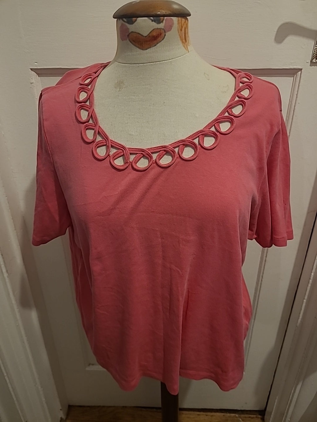 Marks And Spencer Size 20 Blush Pink Short Sleeve T-shirt